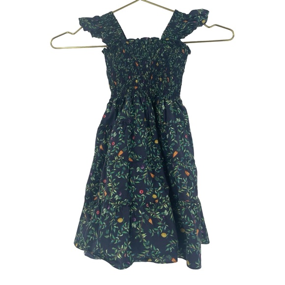 hill house tiny nap dress emerald space floral SZ 5-6 Y 5/6Y - Picture 4 of 6